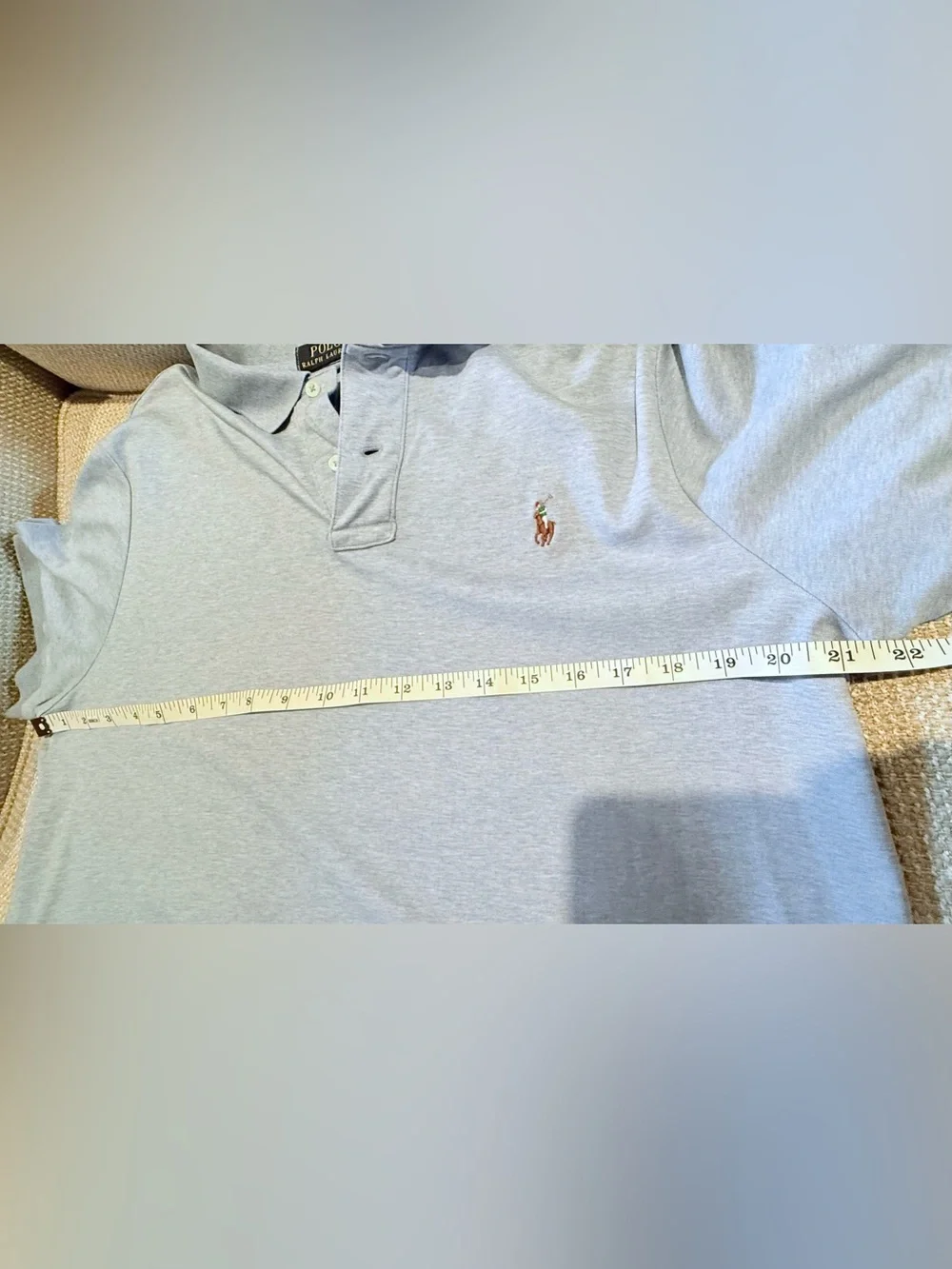 Polo Ralph Lauren Pima Cotton Sz L Men’s Light Blue Polo Shirt Business Casual